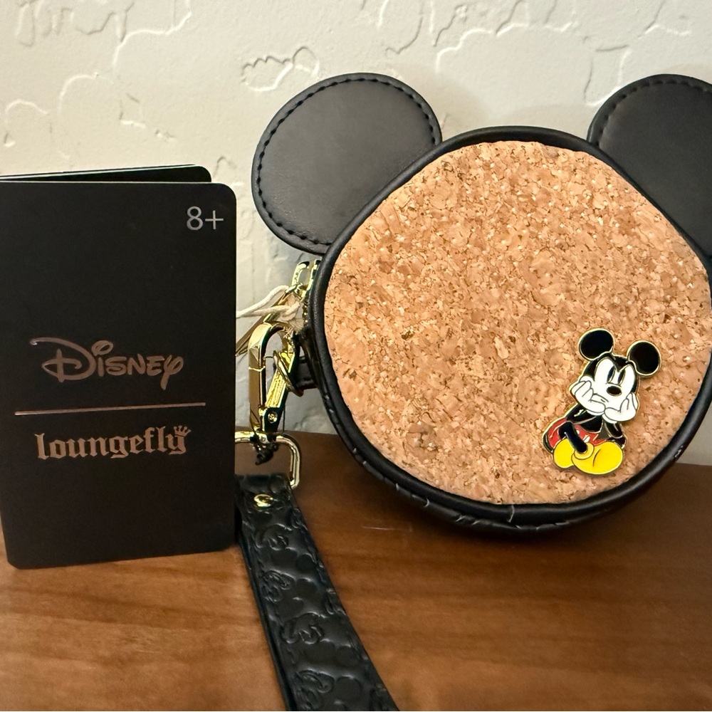 Loungefly Mickey Mouse Cork Coin Purse Pin Holder